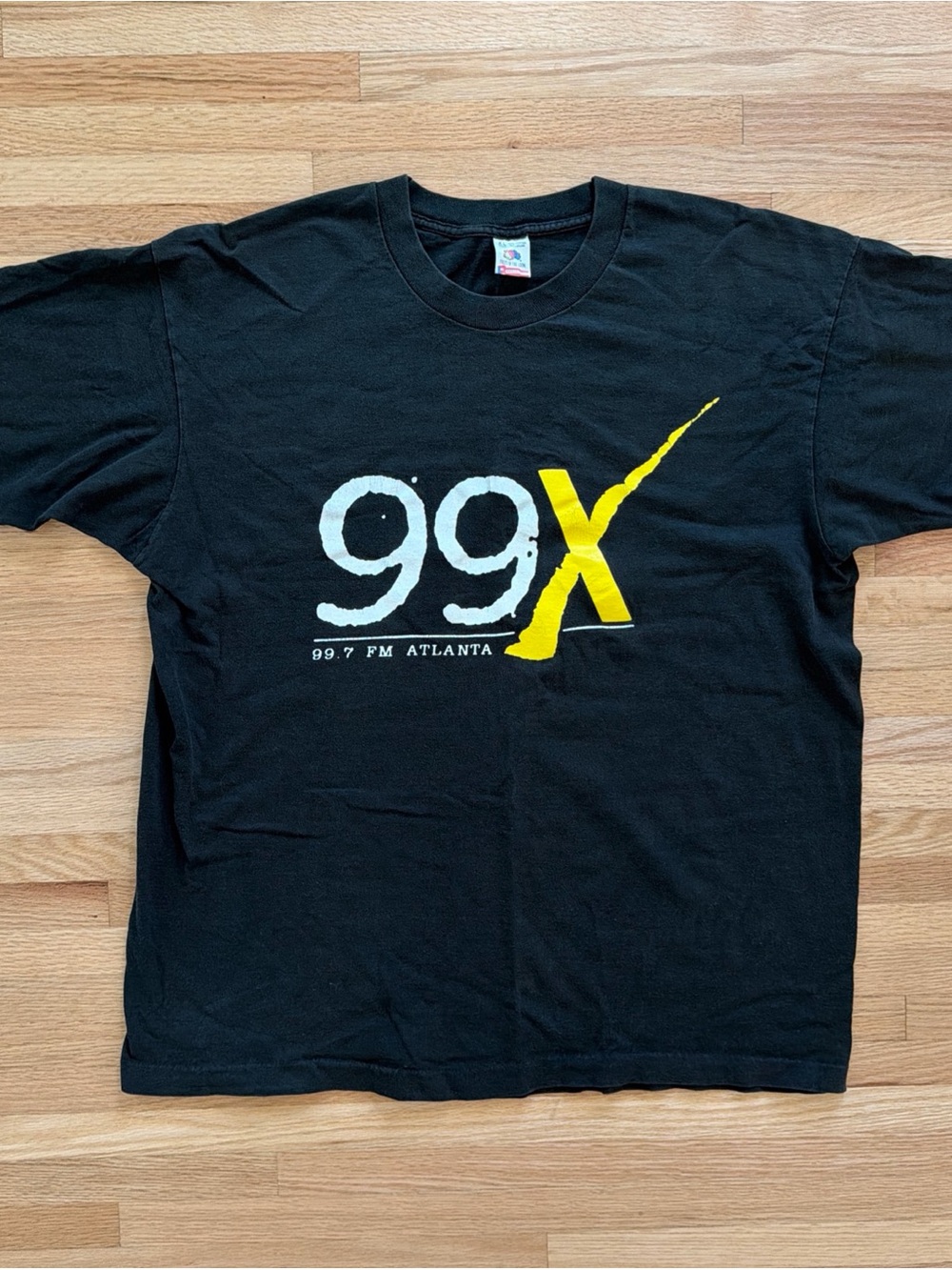 Vintage 99X Crew 99.7 FM Atlanta Graphic T shirt XL Radio Music Bands Black
